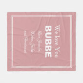 祖母バブカスタムベ孫々愛するBUBBE フリースブランケット (正面(横))