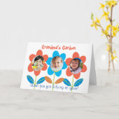 祖母パーソナライズされた誕生日 カード (黄色い花)