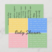祖母ベビーシャワー招待状 招待状 (正面/裏面)