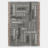 祖母ママ母ママ母の日ギフトブランケット スローブランケット (正面縦)