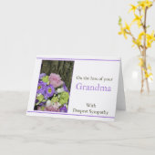 祖母ロスバラ悔やみや弔慰カード カード (黄色い花)