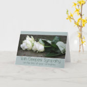 祖母ロスバラ悔やみや弔慰カード カード (黄色い花)