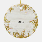 祖母及び祖父のオーナメントとして私達の初めてのクリスマス セラミックオーナメント (裏面)