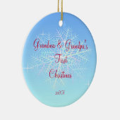 祖母及び祖父の初めてのクリスマスのオーナメント セラミックオーナメント (右)