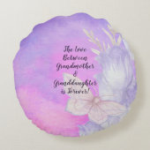 祖母孫娘の愛は永遠 編集可能 ラウンドクッション (裏面)