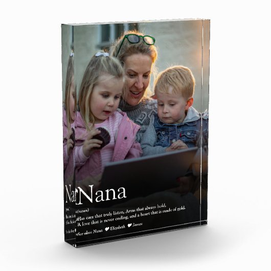 祖母引用文モダンおもしろいクール フォトブロック (左)