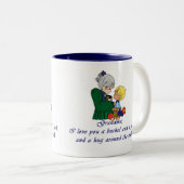 祖母愛して下さい! ツートーンマグカップ (正面右)