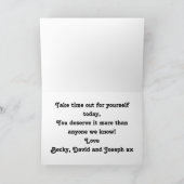 祖母最高の誕生日写真コラージュテンプレート カード (内部)