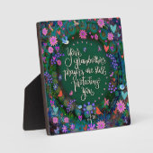 祖母祈りの言葉かわいらしフローラ感動的 フォトプラーク (正面)