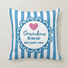 祖母私達はハートとの愛し、B02を縞で飾ります クッション