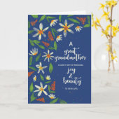 祖母素晴らし宗教誕生日デイジー カード (黄色い花)