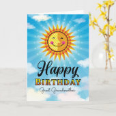 祖母素晴らし誕生日イエローアイリングサン カード (黄色い花)