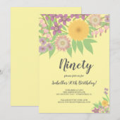 祖母誕生日イベント 招待状 (正面/裏面)