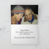 祖母誕生日パーソナライズされたフォトカード カード (内部)