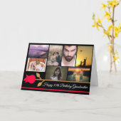 祖母誕生日パーソナライズされたフォトカード カード (黄色い花)