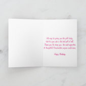 祖母誕生日ピンクアジサイ カード (内部)