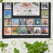 祖母誕生日家族の写真 キッチンタオル (折り畳み)