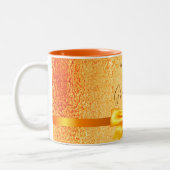 祖母金ゴールドエレガント弓 ツートーンマグカップ (左)