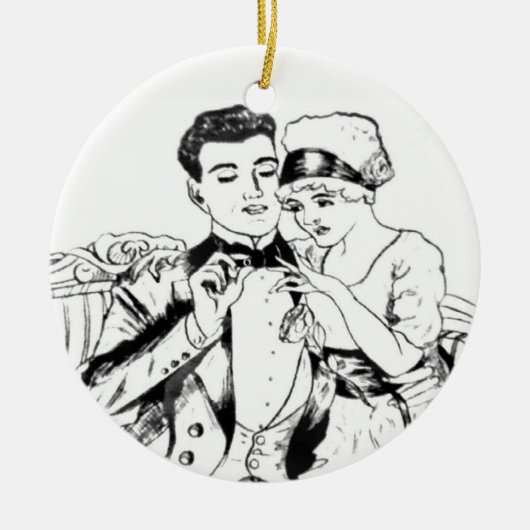 祖母1917年に提案する祖父ラッセルSwigert セラミックオーナメント (正面)