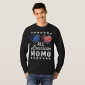 祖母7月4日ウォメンズオールアメリカンモモ Tシャツ (正面フル)