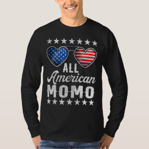 祖母7月4日ウォメンズオールアメリカンモモ Tシャツ