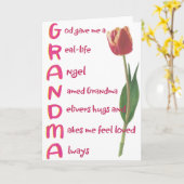 祖母 カード (黄色い花)