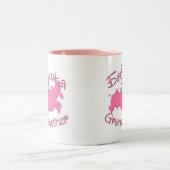 祖母(ロシア語)の地図 ツートーンマグカップ (中央)