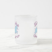 祖母(ロシア語)の地図 フロストグラスマグカップ (中央)