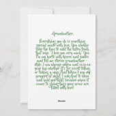 祖母 – 天使のグリーティングカード シーズンカード (裏面)