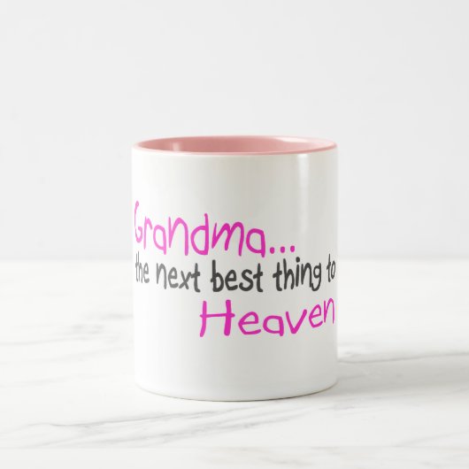 祖母、天国への次の最も最高のな事 ツートーンマグカップ (中央)