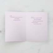 祖母,悔やみや弔慰,薄紫 カード (内部)