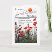 祖母、祖父母日カード-野生のケシ カード (正面)