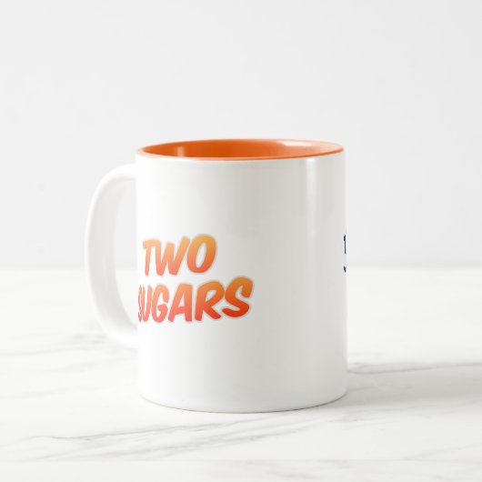 祖父おじいちゃん名前2つのスガルコーヒーマグ ツートーンマグカップ (正面左)