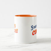 祖父おじいちゃん名前2つのスガルコーヒーマグ ツートーンマグカップ (中央)