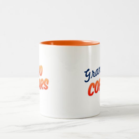 祖父おじいちゃん名前2つのスガルコーヒーマグ ツートーンマグカップ (中央)