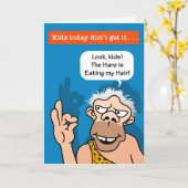 祖父おもしろい誕生日カード カード (黄色い花)