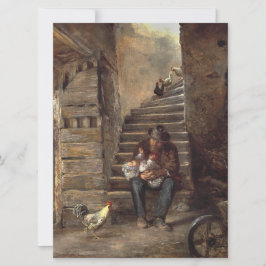 祖父が孫の世話をする カード