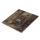 祖父が孫の世話をする タイル (側面)