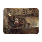 祖父が孫の世話をする マグネット (横)