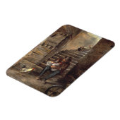 祖父が孫の世話をする マグネット (左側)