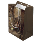 祖父が孫の世話をする ミディアムペーパーバッグ (裏面アングル)