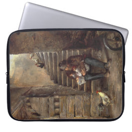 祖父が孫の世話をする ラップトップスリーブ