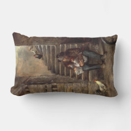 祖父が孫の世話をする ランバークッション