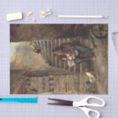 祖父が孫の世話をする 薄葉紙 (クラフト)