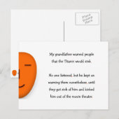 祖父が警告したタイタニック号の沈没面白ジョーク ポストカード (正面/裏面)