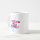 祖父とバイクもしくは自転車に乗る人は、伝説の神話の男の伝説 コーヒーマグカップ (正面左)