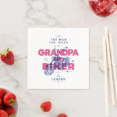 祖父とバイクもしくは自転車に乗る人は、伝説の神話の男の伝説 スタンダードカクテルナプキン (インサイチュ)