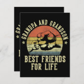 祖父と孫の最高の友達の生活おもしろいG エンクロージャーカード (正面/裏面)