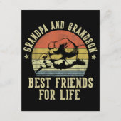 祖父と孫の最高の友達の生活おもしろいG エンクロージャーカード (正面)
