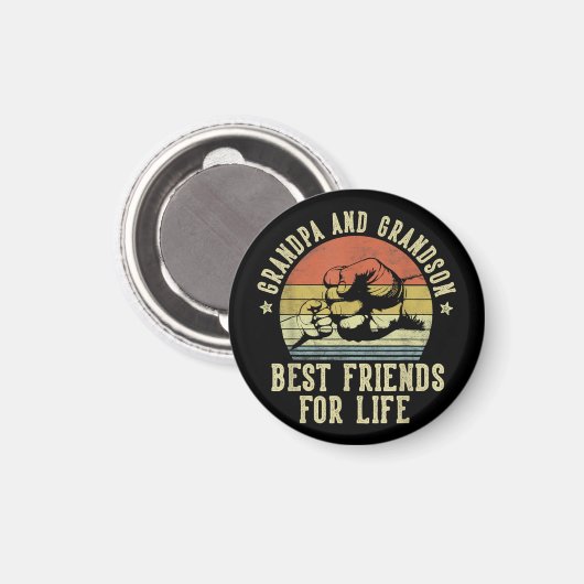 祖父と孫の最高の友達の生活おもしろいG マグネット (正面/裏面)